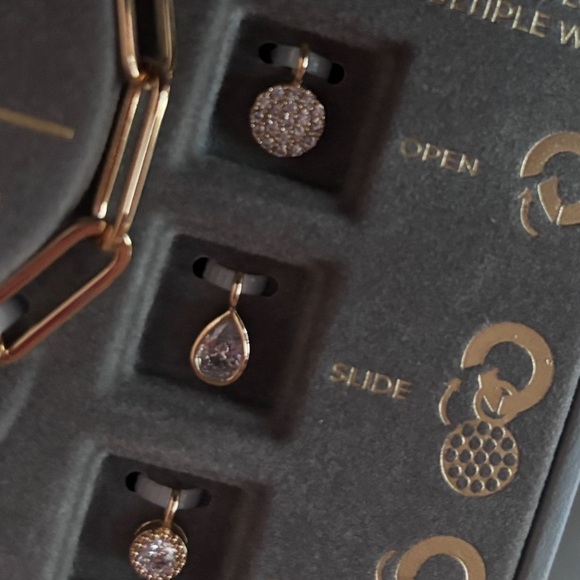 Elegant Gold and Silver Charm Bracelet - Picture 6 of 7